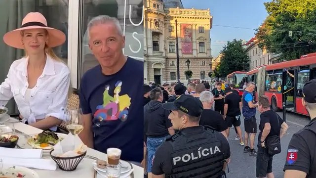 Pokojnú večernú atmosféru narusili Vašovi Mikovi a jeho rodine futbaloví fanúšikovia.